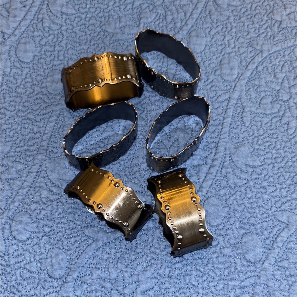 NEW Lenox Silver Napkin Rings, 6 piece